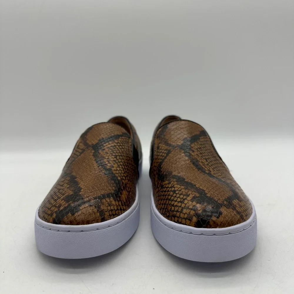 Vionic 10011660 Womens 7 Splendid Demetra Boa Brown Leather Slip On Sneakers‎
